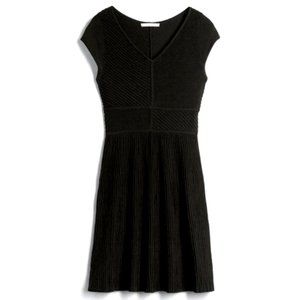 41 Hawthorn Eevie Textured Fit & Flare Black Sweater Dress Stitch Fix